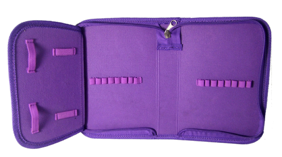 Printing Cute Kitty Purple Zipper Pencil Case For Teenage Girls 900D Webbing