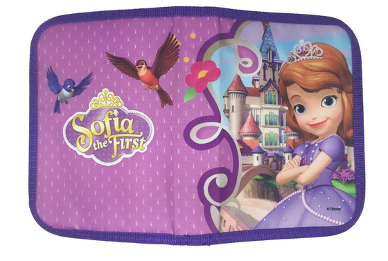 420D Sofia Princess Zipper Pencil Case 13.5×19.5×3.5 cm With Rubber Puller
